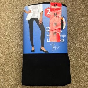 Felina Black Cotton Leggings (2pck)